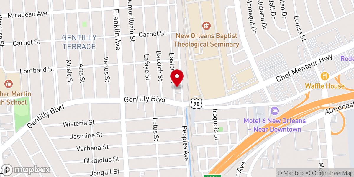 Map showing location of Living Faith Christian Fellowship