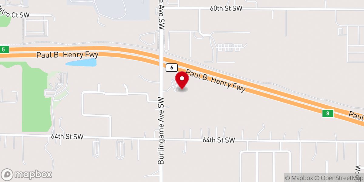 Map showing location of Chapel Pointe Byron Center