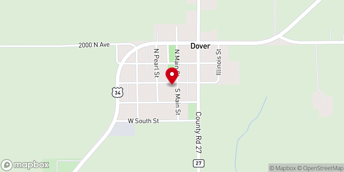 Map showing location of Dover Bible Church