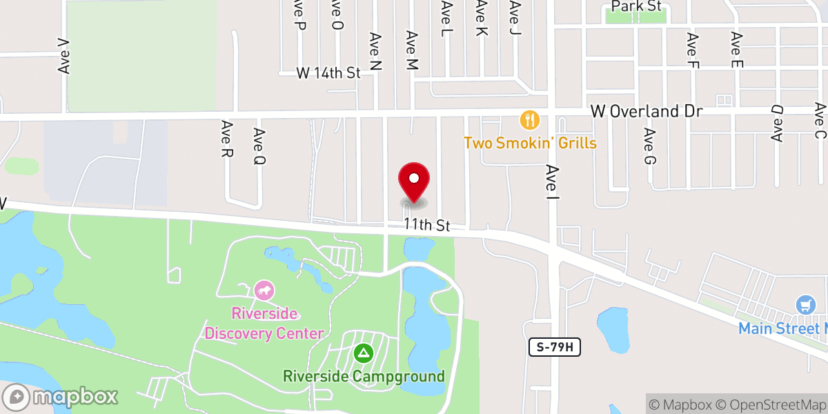 Map showing location of Bluffview Church of Christ