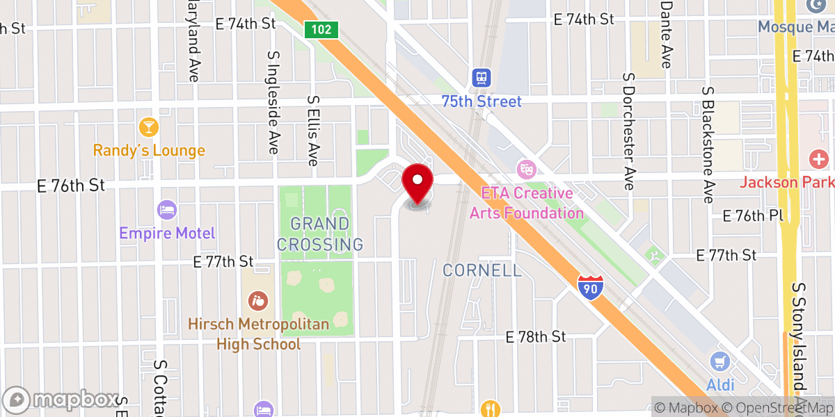 Map showing location of New Life Covenant Southeast