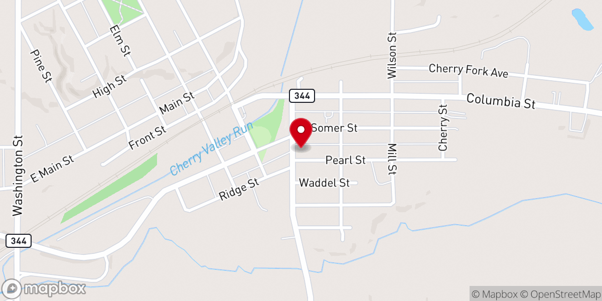 Map showing location of Berea Christian Fellowship