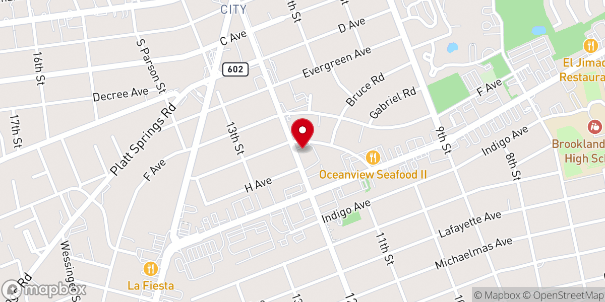 Map showing location of All Saints Episcopal Church