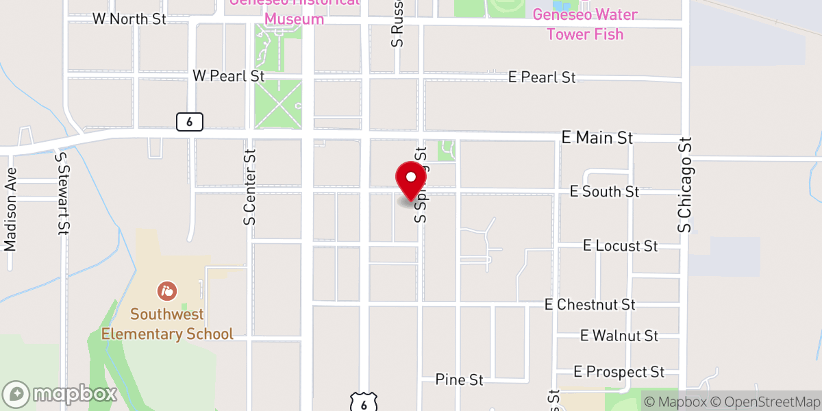 Map showing location of Geneseo international Thanksgiving Fellowship Program