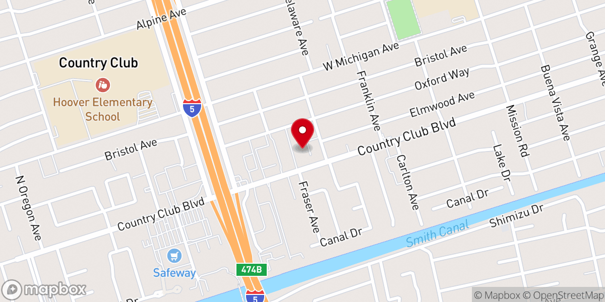 Map showing location of Calvary Church
