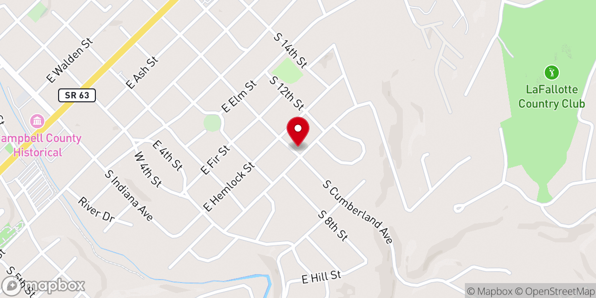 Map showing location of East Side Wesleyan Church