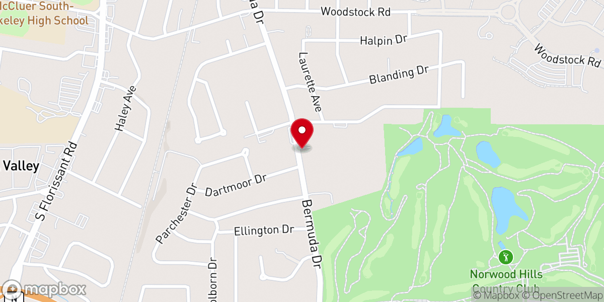 Map showing location of Bermuda Bible Hall
