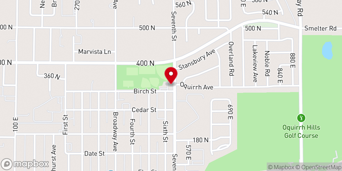 Map showing location of First Lutheran Church
