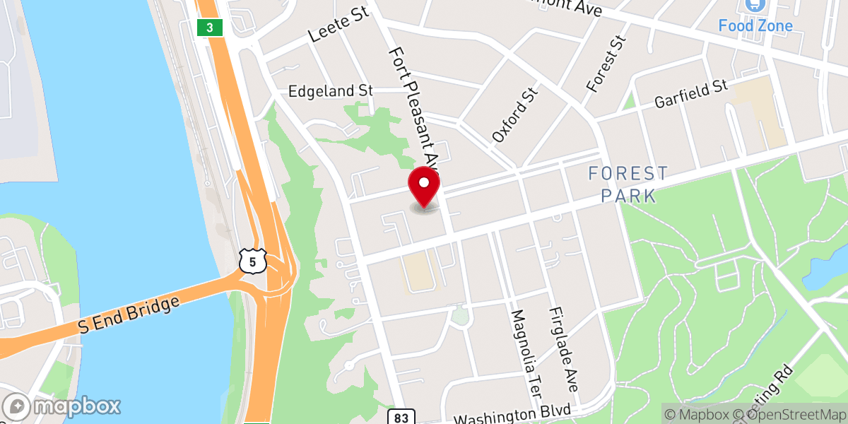 Map showing location of Faith United Church