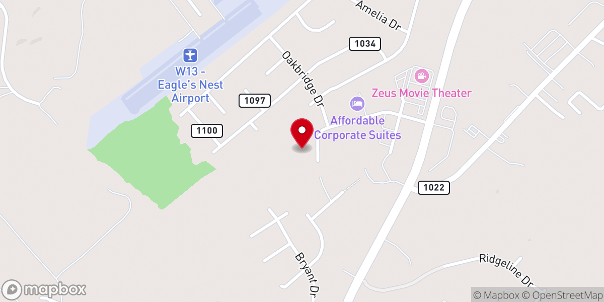 Map showing location of St. John the Evangelist Catholic Church