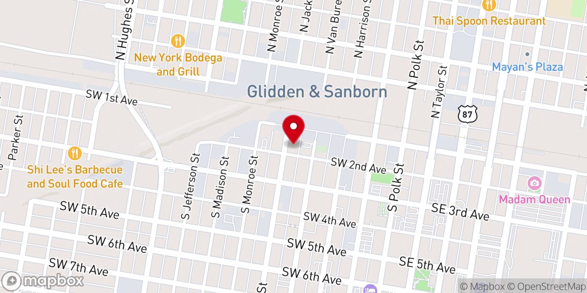 Map showing location of Carter Chapel CME Church