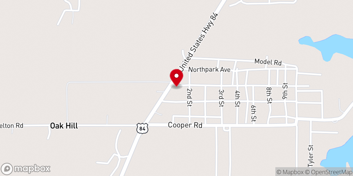 Map showing location of Park Avenue Church of Christ