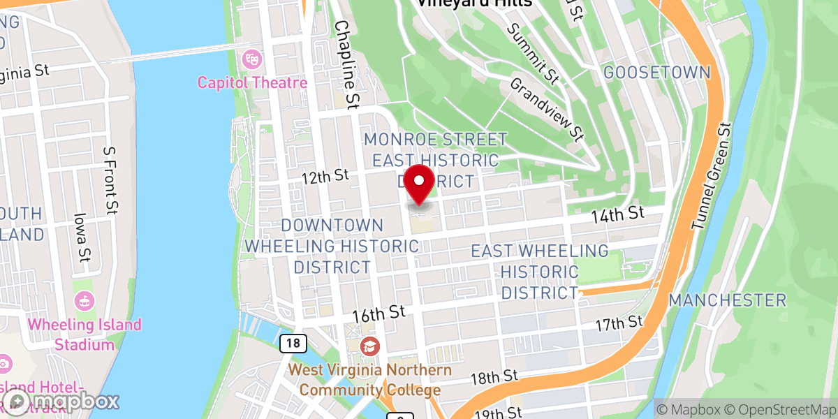 Map showing location of Cathedral of Saint Joseph