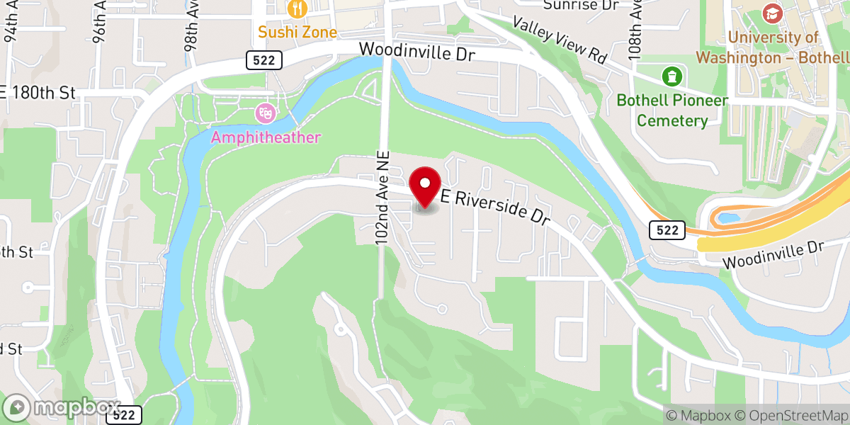Map showing location of The church in Bothell