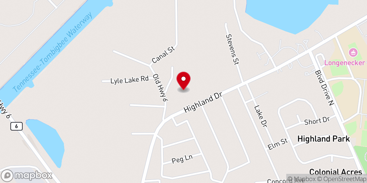 Map showing location of Providence Baptist Church