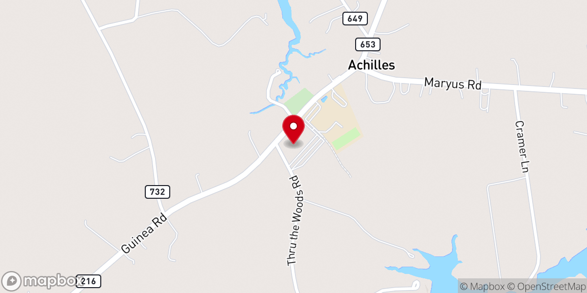 Map showing location of Union Church