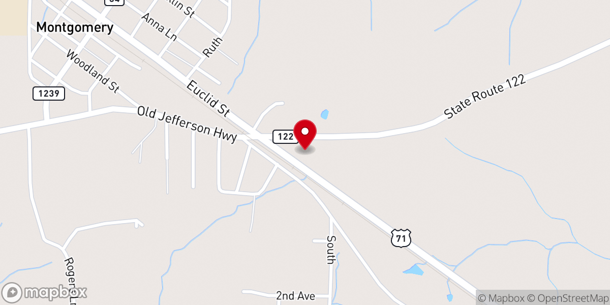 Map showing location of Montgomery United Pentecostal
