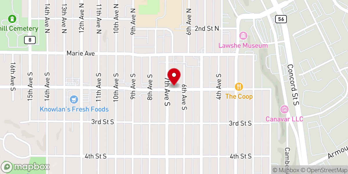 Map showing location of Farmers Insurance - Gino Ward