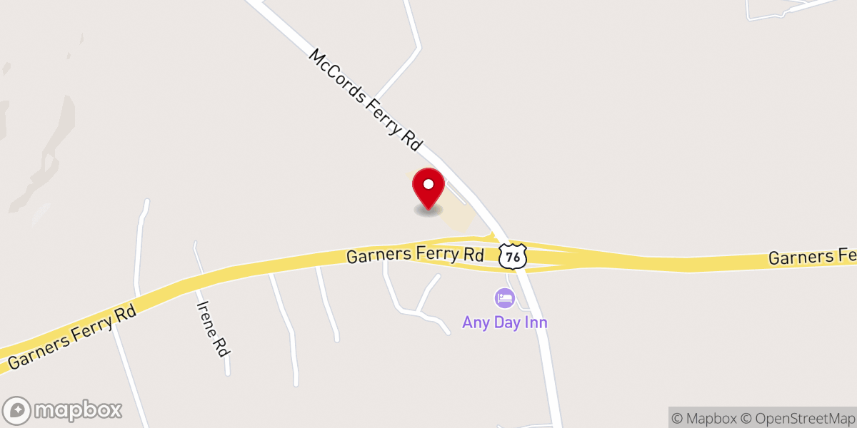 Map showing location of Midway Baptist Church