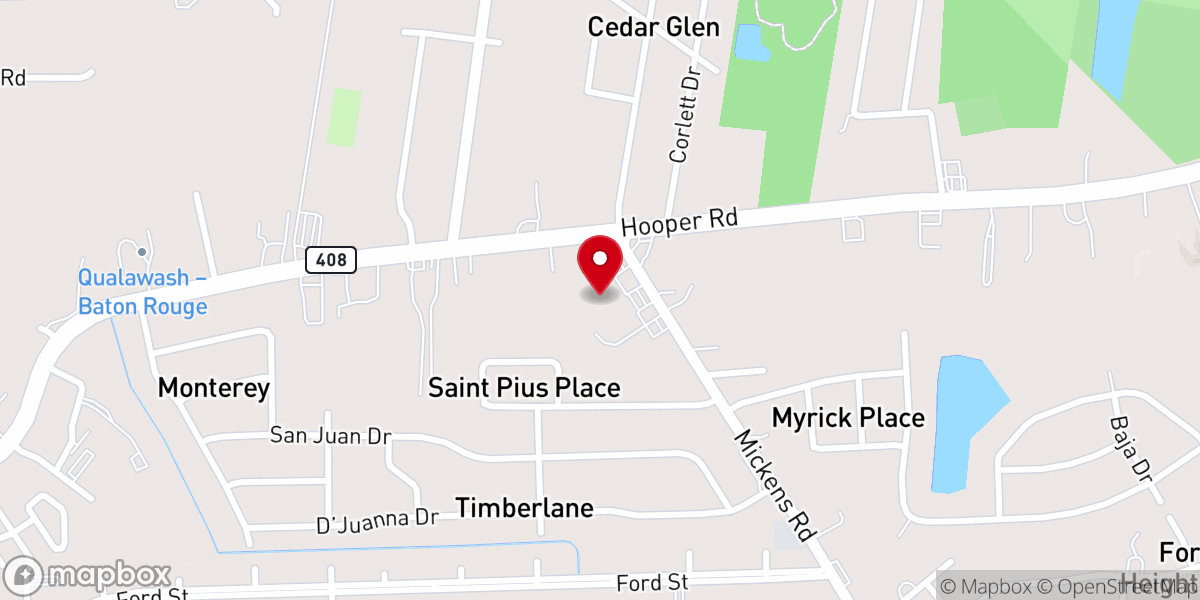 Map showing location of St Pius X Catholic Church