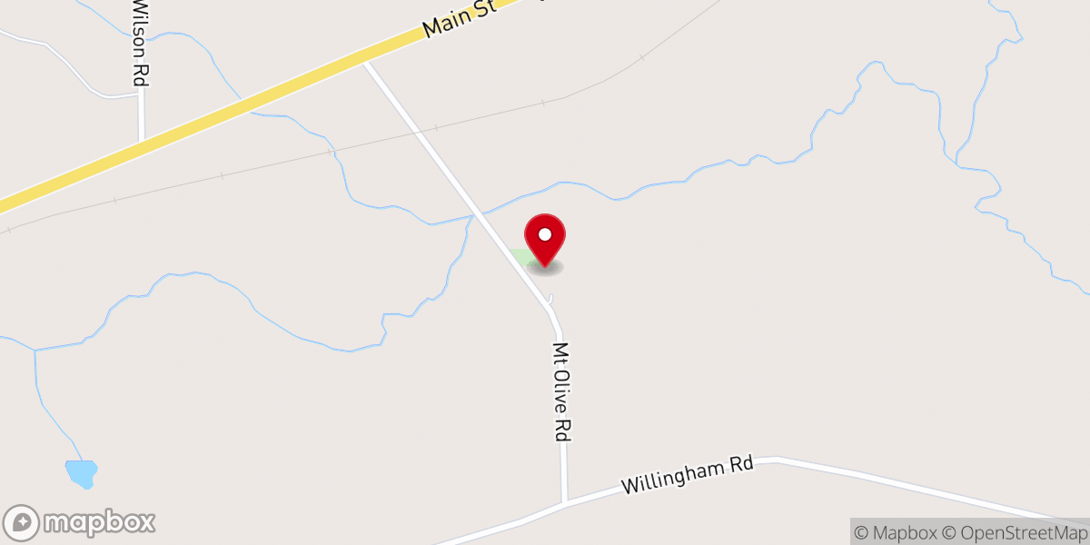Map showing location of Mt Olive Missionary Baptist