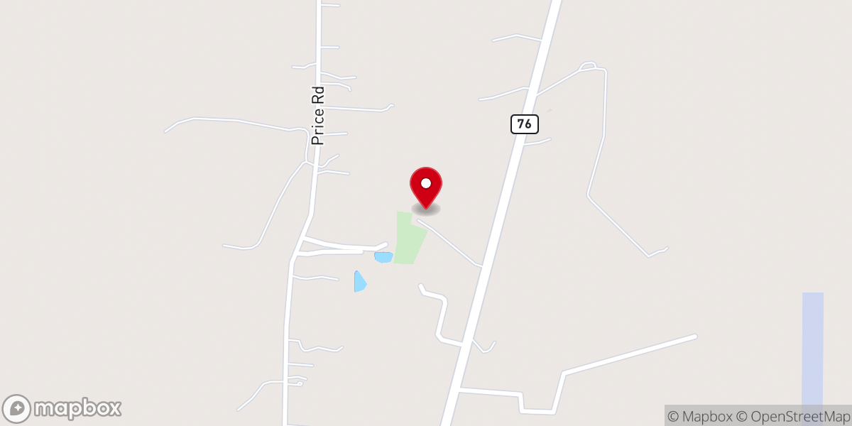 Map showing location of St. Paul's M.B. Church