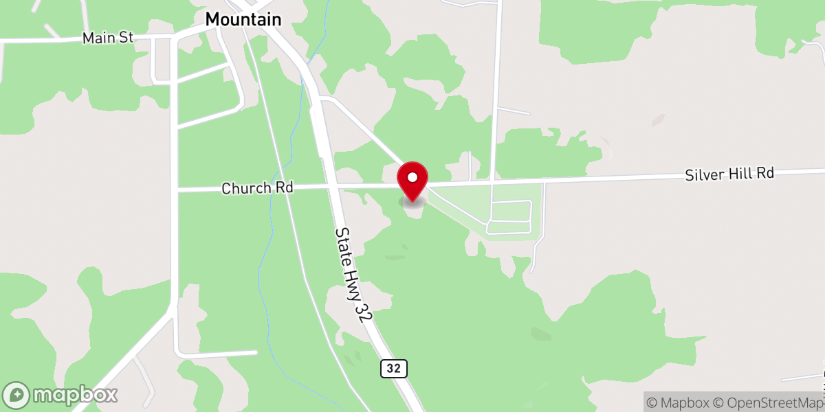 Map showing location of Tabor Lutheran Church