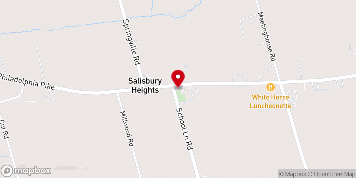 Map showing location of Pequea Church of White Horse