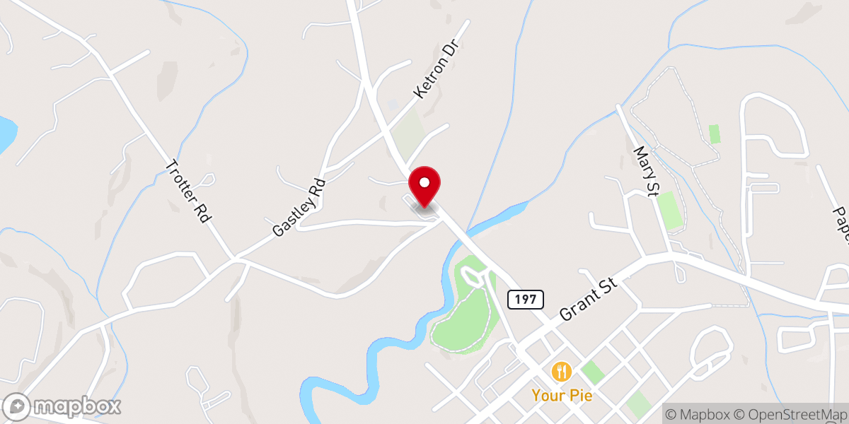 Map showing location of Clarkesville Church of God