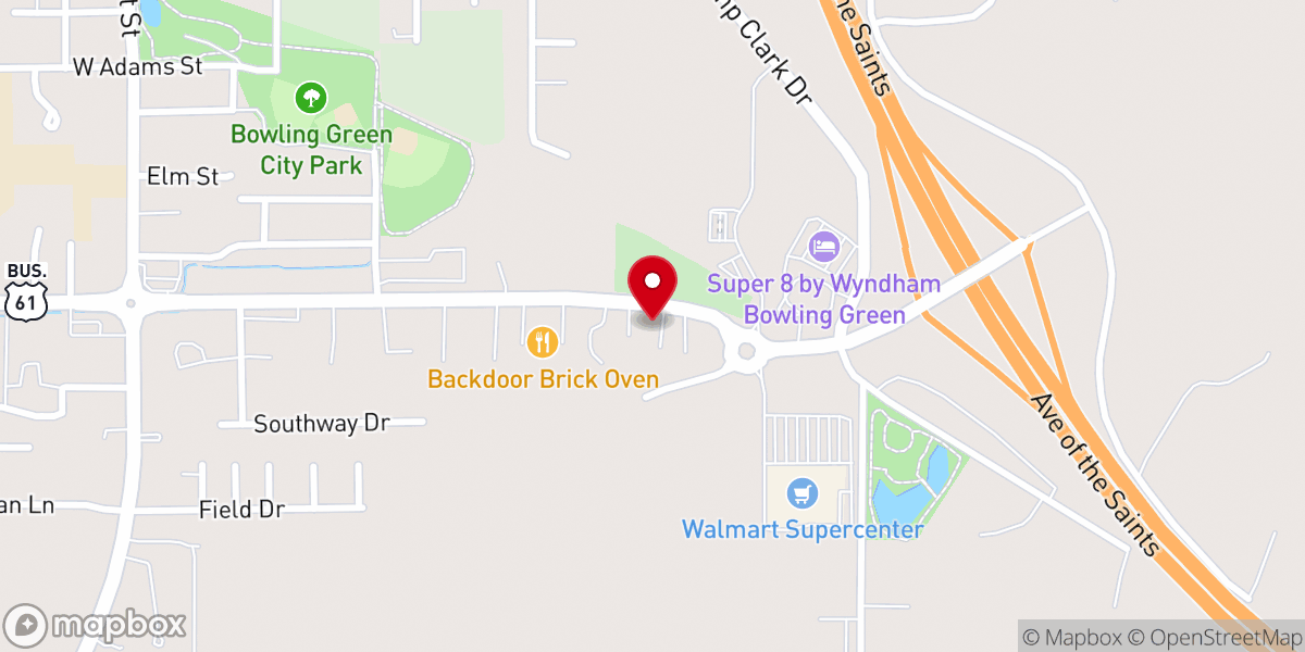 Map showing location of Friendship Baptist Church