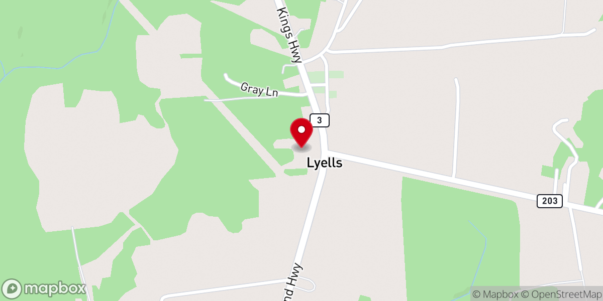 Map showing location of House of Prayer Gospel Assembly