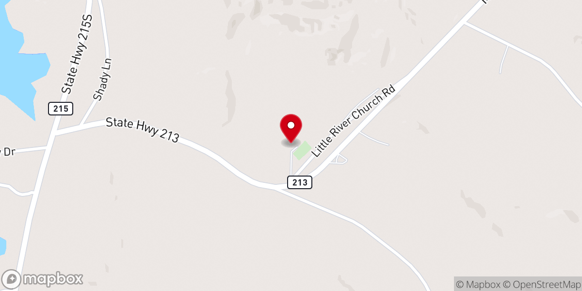 Map showing location of Little River Baptist Church