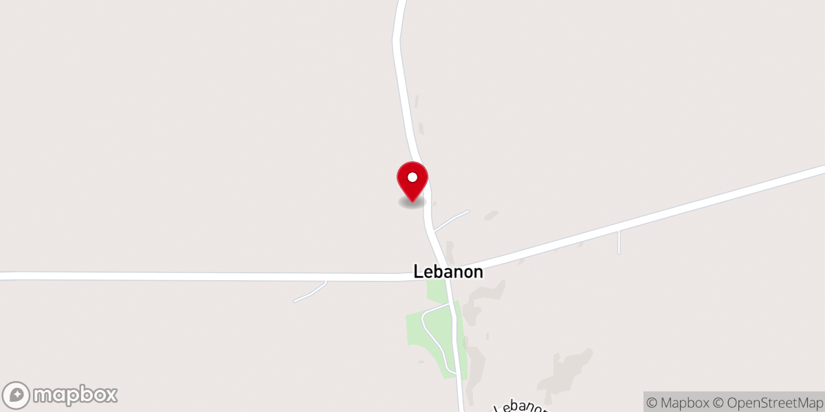 Map showing location of Lebanon Methodist Church