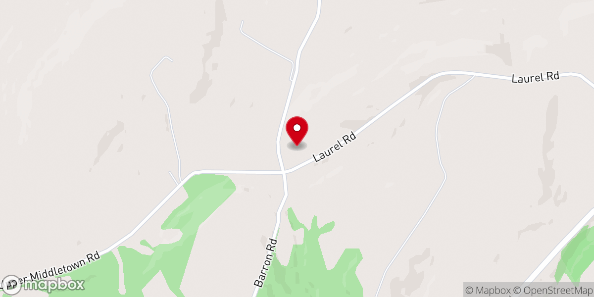 Map showing location of Laurel Hill Presbyterian Church