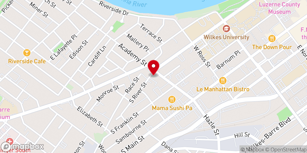 Map showing location of Calvary Bible Church