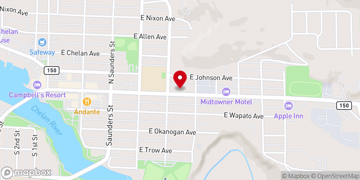 Map showing location of Berean Baptist Church