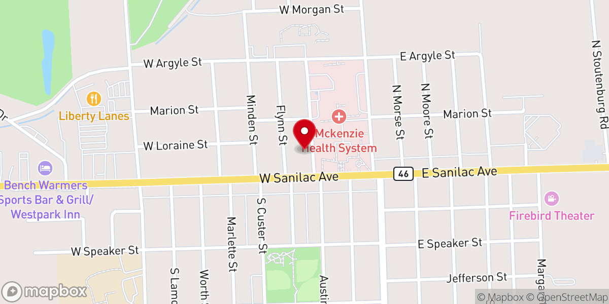 Map showing location of St John's Episcopal Church