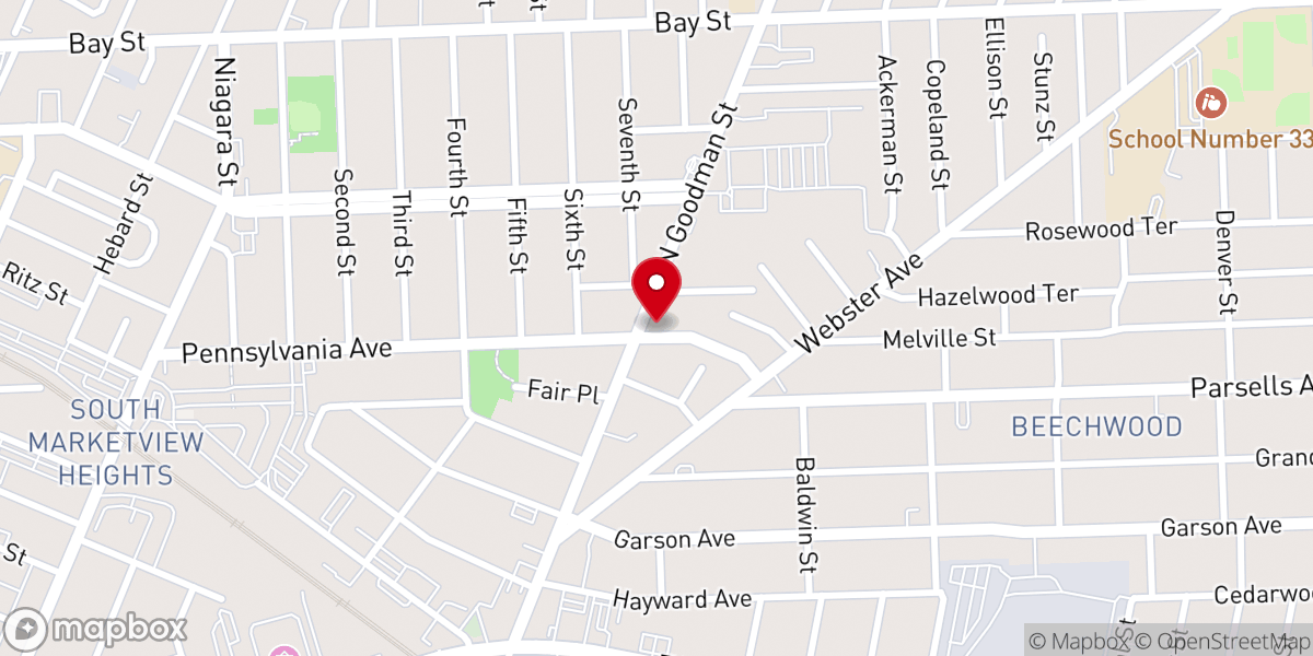 Map showing location of Higher Heights Church of God