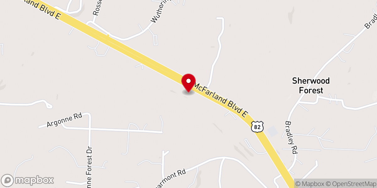 Map showing location of Harmony Holiness Church