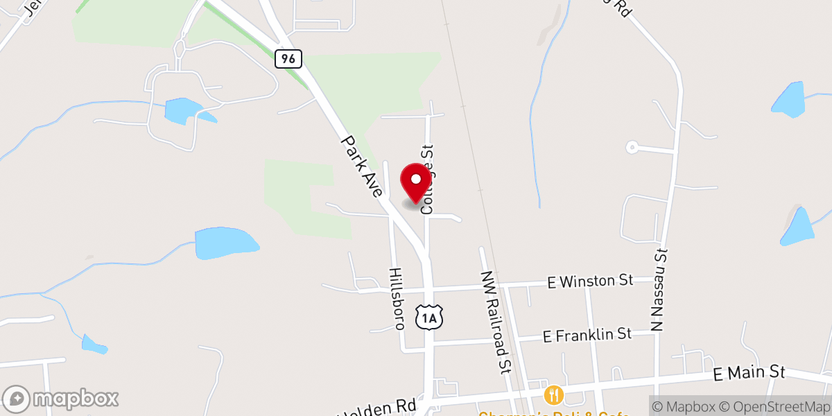 Map showing location of Union Grove Baptist Church