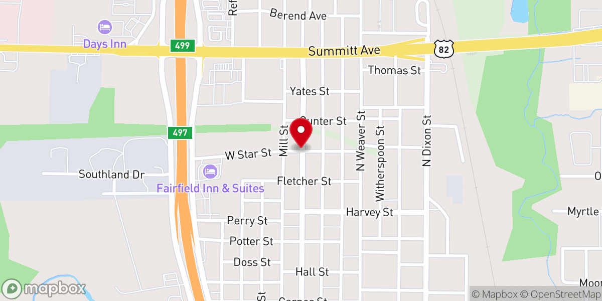 Map showing location of Mission United Methodist Church