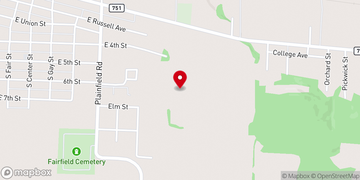 Map showing location of Living Faith Church of the Nazarene