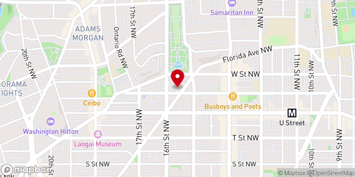 Map showing location of Augustana Lutheran Church