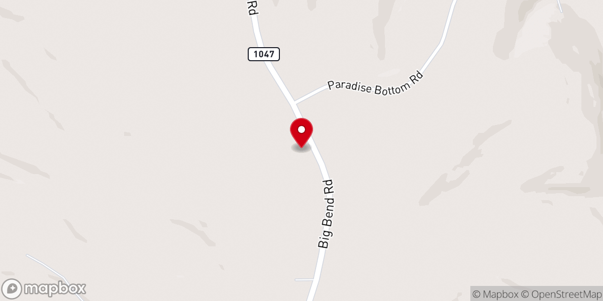 Map showing location of Blue River Island Baptist Church