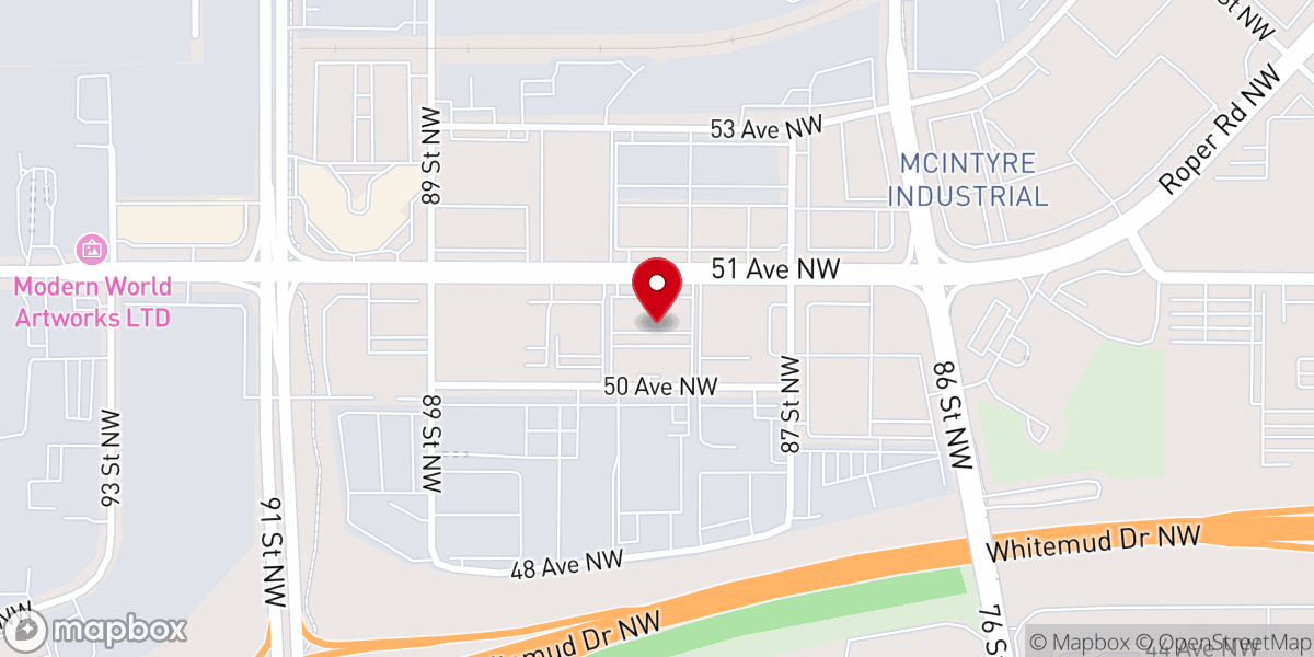Map showing location of Grace Pentecostal Church Edmonton