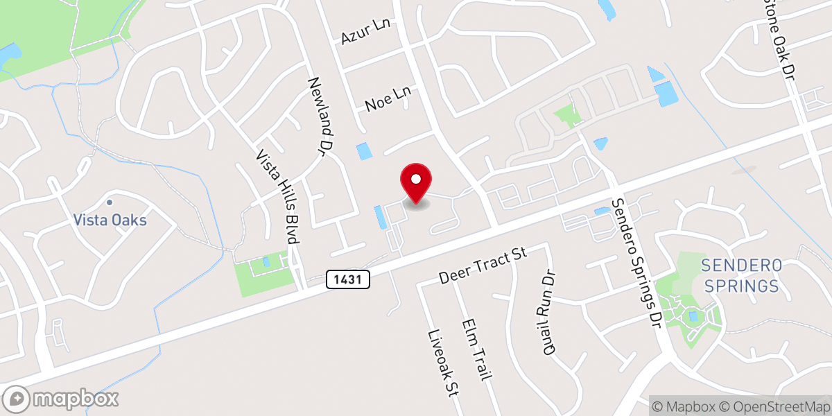 Map showing location of Westside Church of Christ