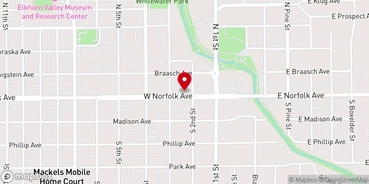 Map showing location of Metcalf Paint & Epoxy Floors