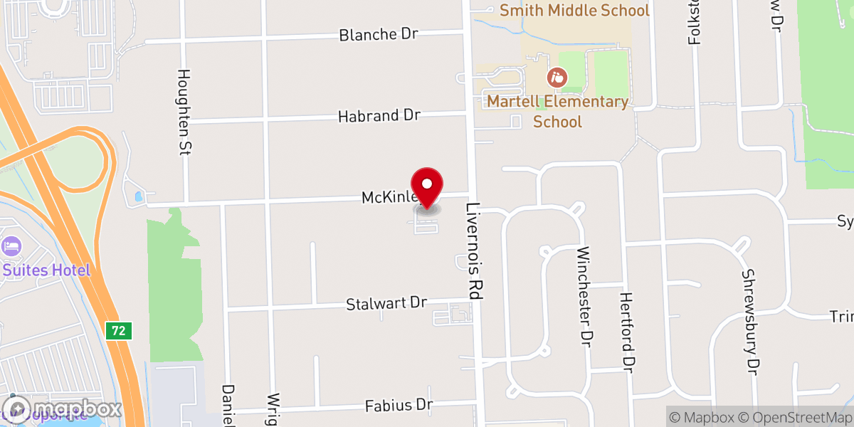 Map showing location of St Augustine Lutheran Church