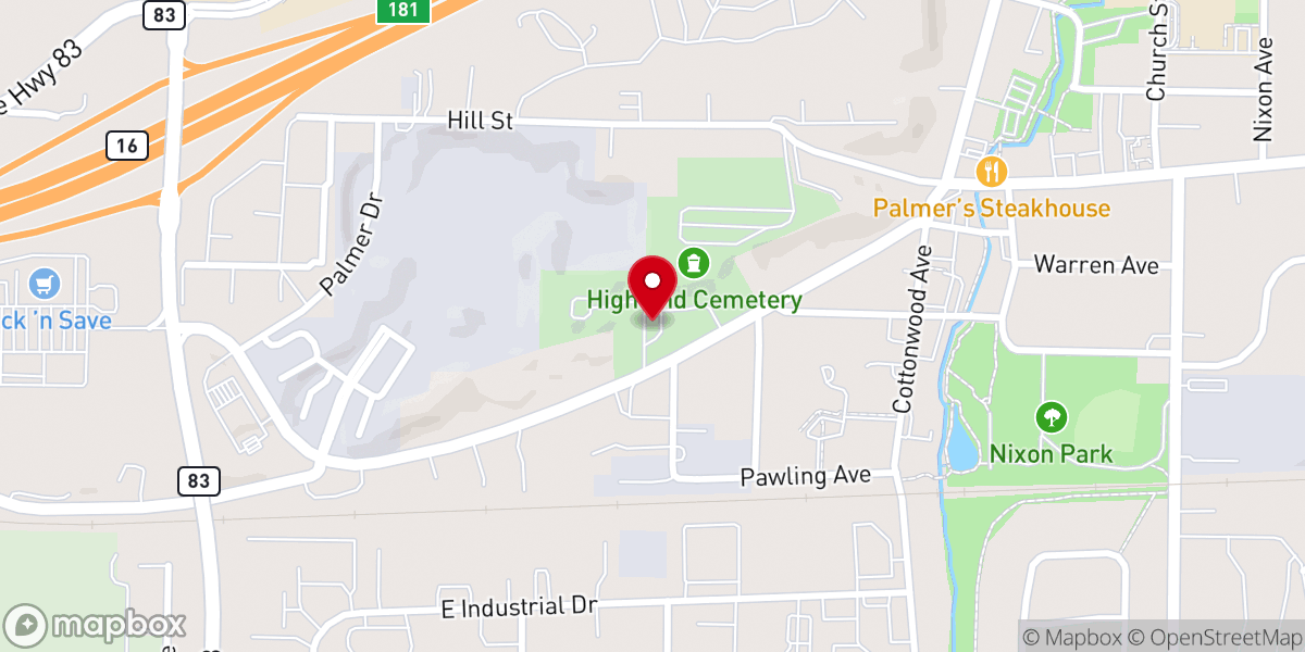 Map showing location of North Point Community Church
