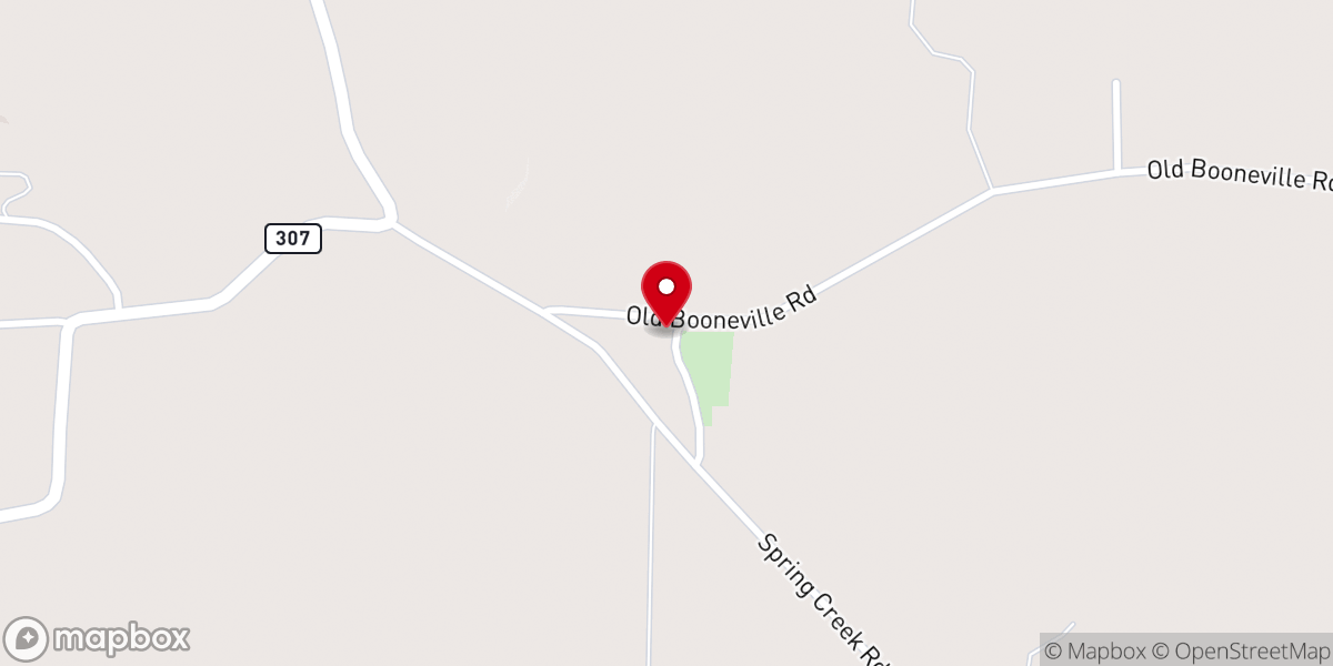 Map showing location of Upper Spring Creek Church